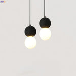 Afralia™ Black Travertine LED Hanging Pendant Light - Nordic Modern Home Decor
