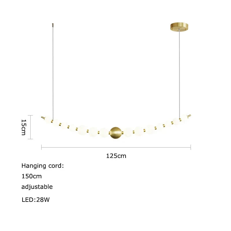 Love Gold Chrome Chandelier LED Suspension Lighting for Dinning Room