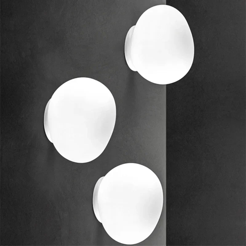 Glass Egg Wall Sconces Lamp Ceiling Light with E27 Led Bulb