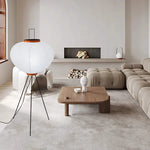 Rice Paper Floor Lamp for Living Room Bedroom (E27 Bulb)