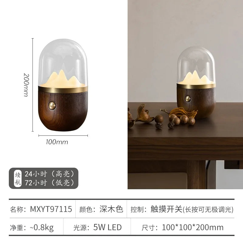 Solid Wood Touch Desk Lamp for Bedroom and Living Room