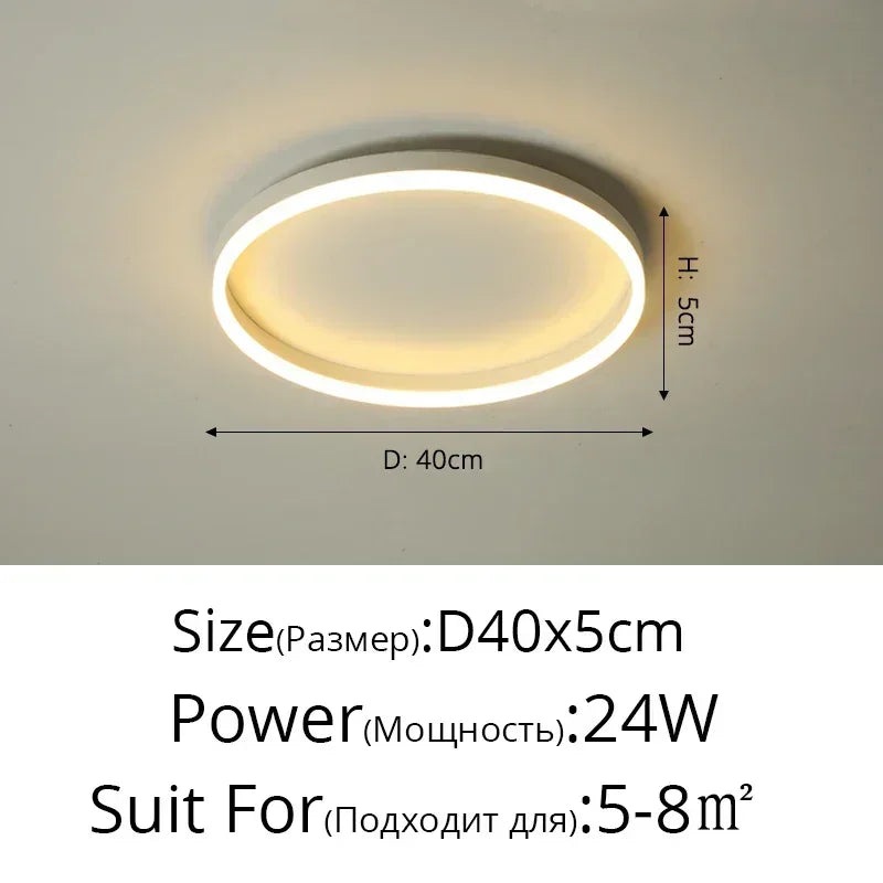 Circular LED Ceiling Lights for Home Decor and Indoor Lighting