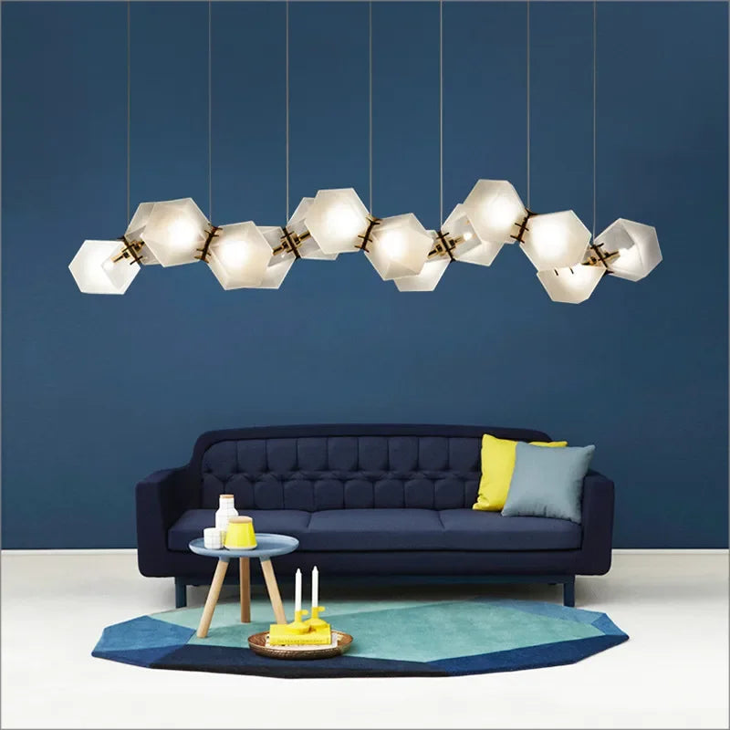 E14 LED Glass Pendant Light - Modern Luxury Hanging Chandelier