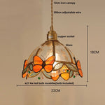 Nordic Pink Glass LED Pendant Light with Adjustable Brass Wire