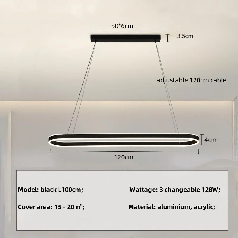 Circle Minimalist LED Pendant Light - Modern Indoor Hanging Lamp