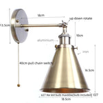 Afralia™ Iron LED Wall Lamp Vintage Style Wandlamp Industrial Luminaire