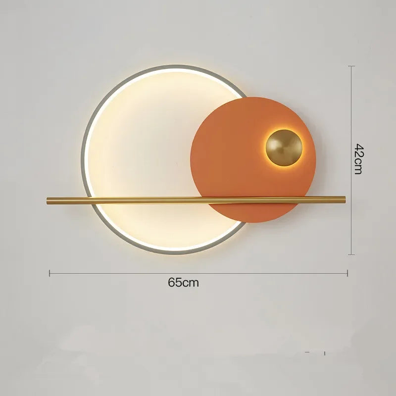 Circular Sofa Luxury Wall Lamp: Simple Modern Nordic Bedroom Lighting