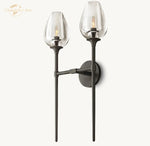 Tulip Glass Double Sconce Crystal Wall Lamp - Modern LED Wall Lighting