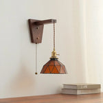 Walnut Glass LED Wall Light Fixture | Modern Bedroom Bathroom Living Room Lamp