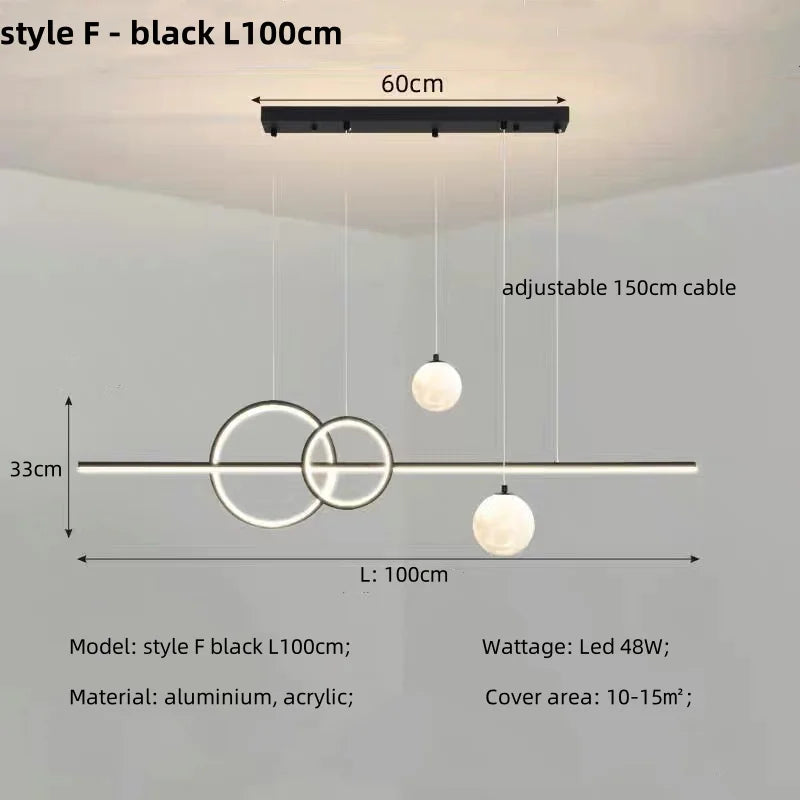 Afralia™ Minimalistic LED Pendant Light for Modern Dining Room Elegance