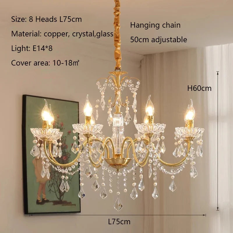 Crystal Chandeliers Light for Living Room and Dining Room