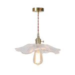 Petal Glass Copper LED Pendant Light- Modern Nordic Design