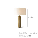 Classic Stone Table Lamp for Bedroom Nightstand and Living Room Decor