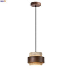 Afralia™ Trivertine LED Pendant Light - Mid Century Modern Style for Bedroom and Dining Room