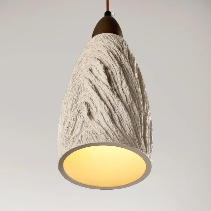 Modern Cement Hanging Light Fixture Aisle Bar Coffee Lampshade LED Pendant