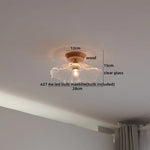 Glass Wood LED Ceiling Lamp for Home Lighting and Decoration
