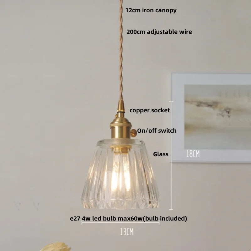 Shell LED Pendant Light - Modern Nordic Copper Hanging Lamp