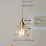 Glass LED Pendant Lamp: Nordic Modern Design, Adjustable Hanging Light Fixture