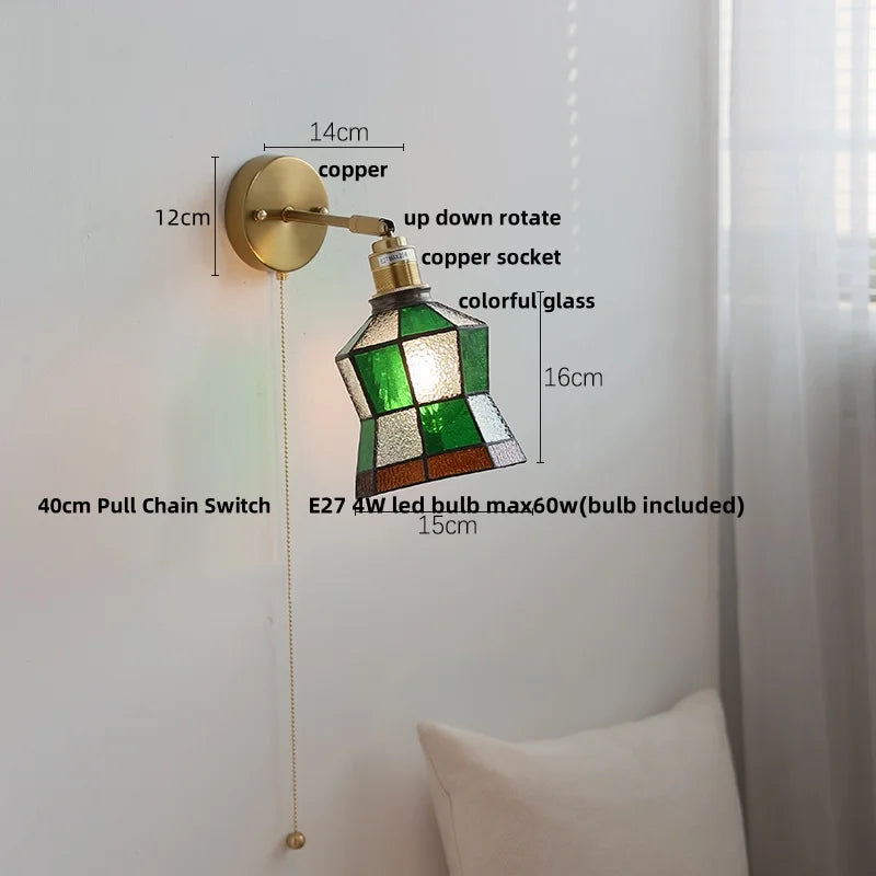 Butterfly Glass Wall Light: Up Down Rotate LED Fixture for Bedroom Living Room