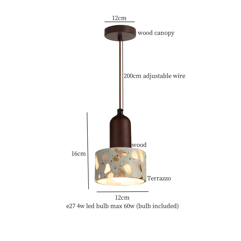 Afralia™ Terrazzo LED Pendant Light - Modern Nordic Design for Home and Kitchen