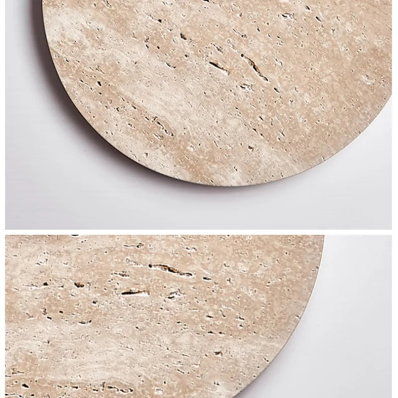 Afralia™ Natural Yellow Travertine Stone LED Wall Sconce Stair Light