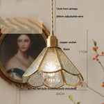 Antique Glass LED Pendant Lamp, Adjustable Loft Kitchen Light Fixture