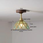 Glass Wood LED Ceiling Light Nordic Design for Living Room & Corridor
