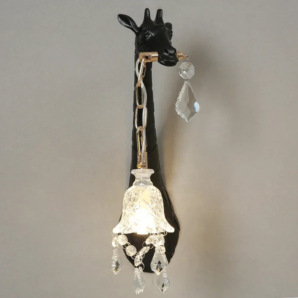 Giraffe Resin Wall Lamp Sconce Light for Bedside & Living Room Decor
