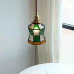 Colorful Glass Tiffany Style LED Pendant Lamp, Modern Hanging Light Fixture