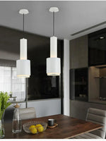 Metal LED Pendant Light for Bedroom Living Room, Black/White/Gold Hanging Lamp