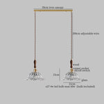 Glass LED Pendant Lamp Petal Lampshade for Bedroom Living Dining Room