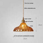 Amber Flower Glass Pendant Lamp LED Knob Switch Nordic Modern Hanging Lights