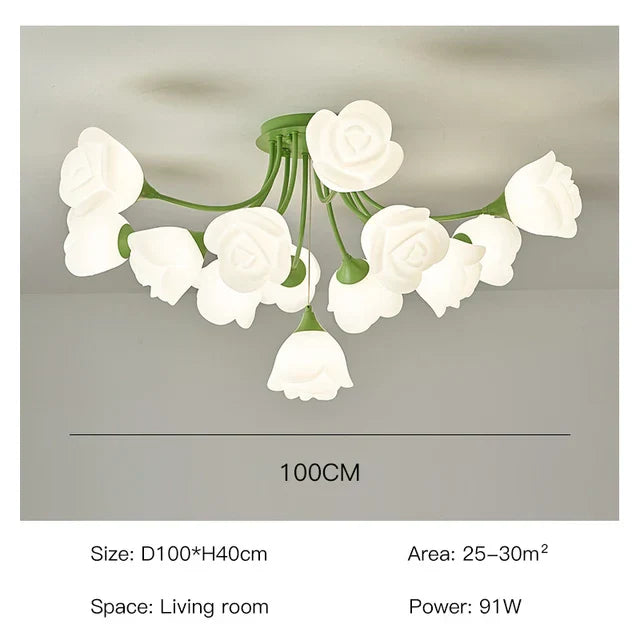 White Flower Ceiling Light: Modern, Chic, Ideal for Living Room, Bedroom, Dining Room