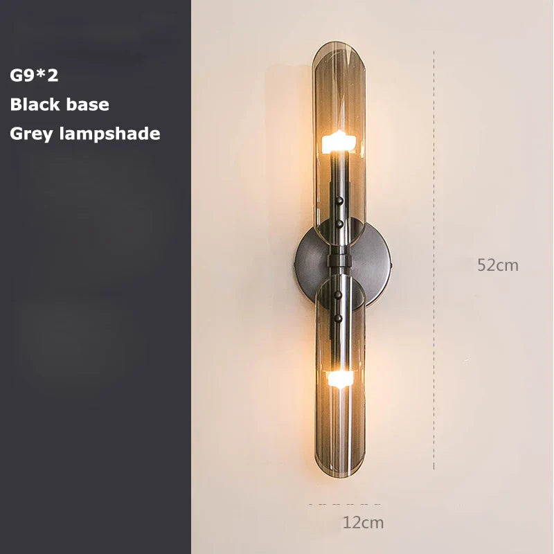 Copper Gold Black LED Wall Sconce Light for Corridor Bedroom Living Room