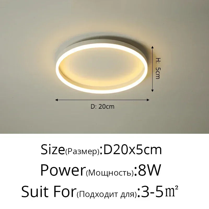 Circular LED Ceiling Lights for Home Decor and Indoor Lighting