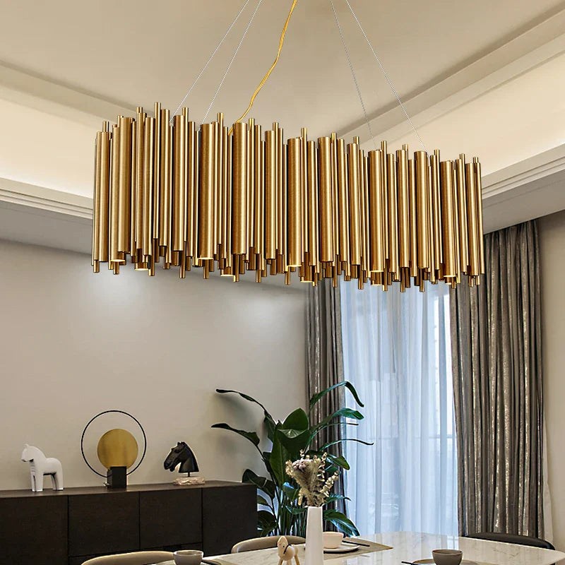 Vigo Dining Room Chandelier, Gold