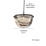 Black Stainless Steel Crystal Glass Ceiling Chandelier - LED Dimmable Luxury Nordic Light
