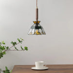 Glass Walnut LED Pendant Lamps: Modern Copper Lighting for Living Room, Bedroom, and Corridor