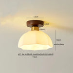 Copper Glass LED Ceiling Light - Modern Indoor Lighting for Home Decor