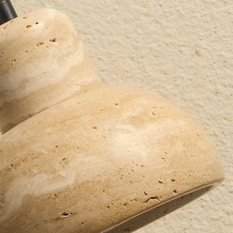 Yellow Travertine Stone LED Pendant Lamp for Kitchen, Living Room, Bedroom