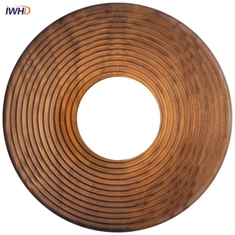 Nordic LED Walnut Wood Glass Wall Light - Modern Simple Luminaire