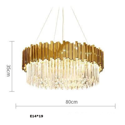Crystal Oval LED Chandelier Lighting for Dinning Room