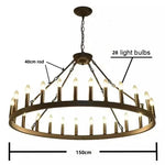 Afralia™ Black Metal LED Pendant Chandelier for Living Room and Stairs