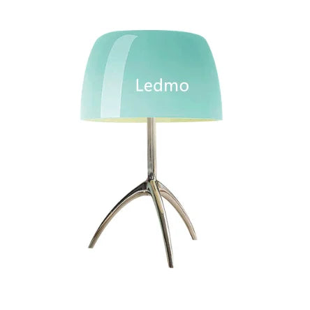 Glass Shade Table Lamp: Designer Tripod Desk Light for Bedroom