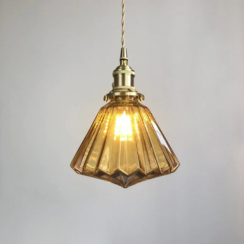 Brass Pumpkin LED Pendant Light - Japanese Style Bedroom Suspension