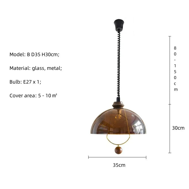 Amber Shades Retro Dining Room Pendant Chandelieriola™