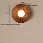 Nordic LED Walnut Wood Glass Wall Light - Modern Simple Luminaire