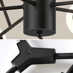 Nordic Black Glass Ball Ceiling Chandelier for Living Room Kitchen Bedroom Dining Home Décor