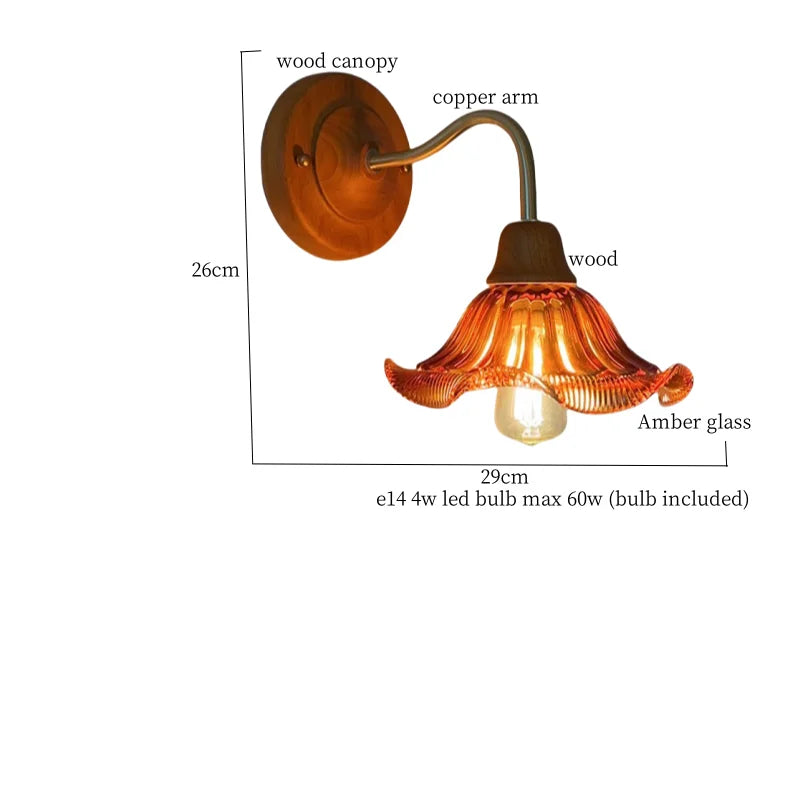 Ceramic Flower LED Wall Light Fixture, Nordic Design for Bedroom, Living Room