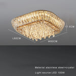 Amber Crystal Ceiling Chandelier: Luxe LED Home Decor Light Fixture